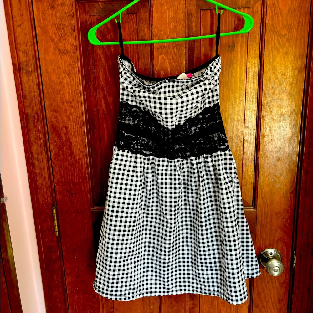 Strapless mini dress